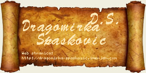 Dragomirka Spasković vizit kartica